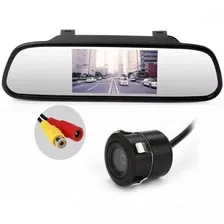 Cámara Con Retrovisor Pantalla 4.3 Reversa Kit Parqueo