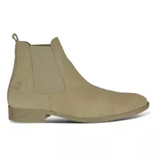 Bota Chelsea Boots Slim Em Couro Camurça Legitimo