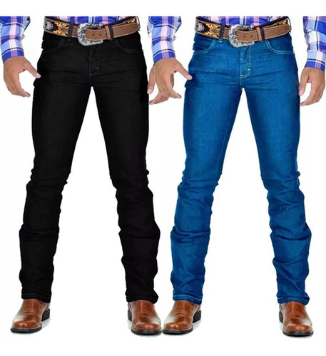Kit 5 Calça Jeans Masculina Country Avant Lycra Rodeio 
