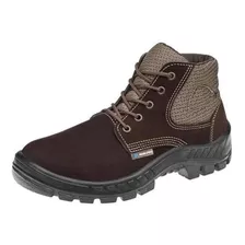 Bota Botina Nobuck Café Bico De Plástico 50b26cb Marluvas 37