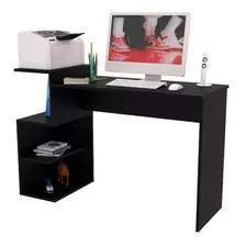 Escritorio Vicenza Home Office Con Entrepaños Negro