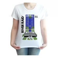 Camiseta Feminino Ou Masculino River Raid Atari Game Nf