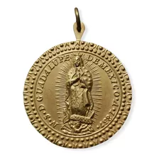 Medalla Oro 18k Virgen De Guadalupe Troquel Antiguo #1291