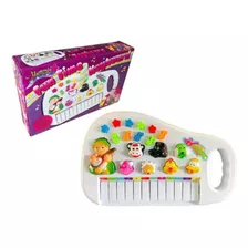 Teclado Musical Morango Brinquedo Infantil Som De Animais