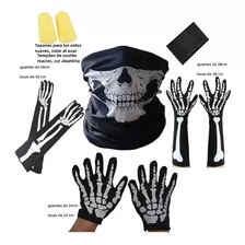 Juego De 4 Piezas De Guantes De Media Cara De Calavera Para