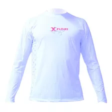 Camiseta De Lycra Masculina Proteção Uv 50 Branca P - Xfloat