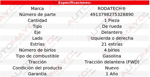 1-maza Rueda Del Izq/der Peugeot 206 4 Cil 1.4l Fwd 00-08 Foto 5