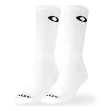 Meia Oakley Crew Sock Cano Alto Kit C/3 Pares Branca