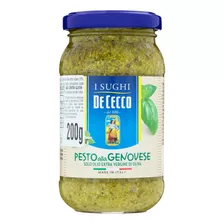 Molho Pesto Com Azeite De Oliva Extravirgem De Cecco Sem Glúten 200 G