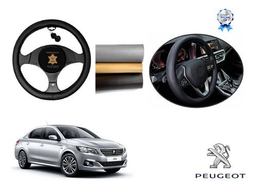 Tapetes 3d Logo Peugeot + Cubre Volante 301 2015 A 2022 2023 Foto 3