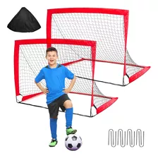 Portería Fútbol Red Fútbol Plegable Para Niños 120cm 2pzs