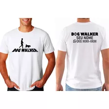 Camiseta Passeador De Cães Dog Walker Cachorro Pata Com Nome