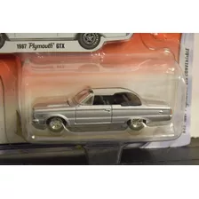 Plymouth Gtx 1967 Gris Johnny Lightning 1/64 C/caja