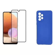 Funda Silicona C Felpa + Templado Compatible con Samsung A32