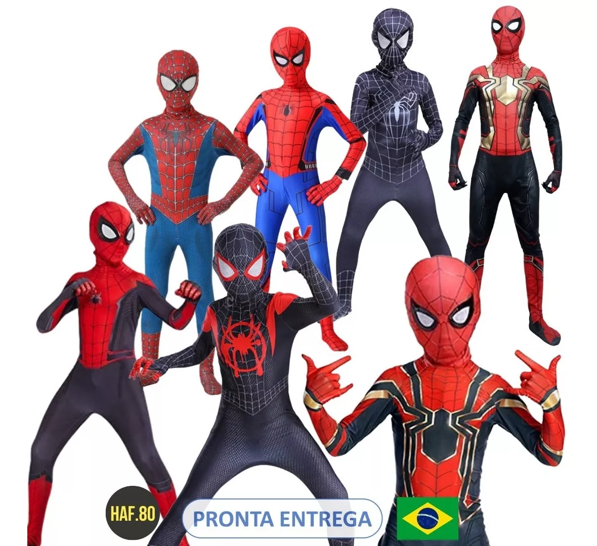 Fantasia Homem Aranha Infantil Marvel Completa Luxo