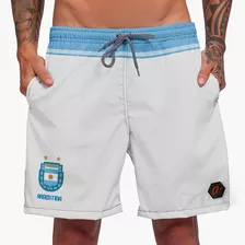 Short Bermuda Copa Torcedor Argentina Branco