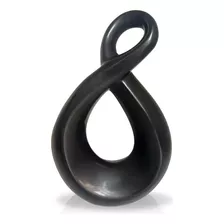 Escultura De Cerámica Modelo Infinito Negro Mate