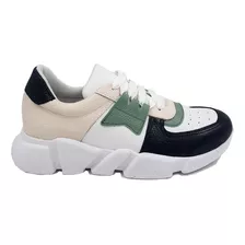 Zapatillas De Cuero Estilo Urbano De Mujer Zgr8000