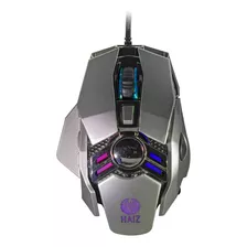 Mouse Gamer 3200dpi Haiz Base Metal 7 Botões Led Rgb Hz-280