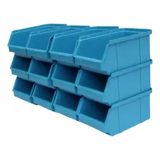 Gaveta Plastica Bin Azul Empilhavel Numero 5 - 25pç 