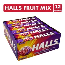Halls Fruit Mix Sabores Frutales Caja De 12 Unidades