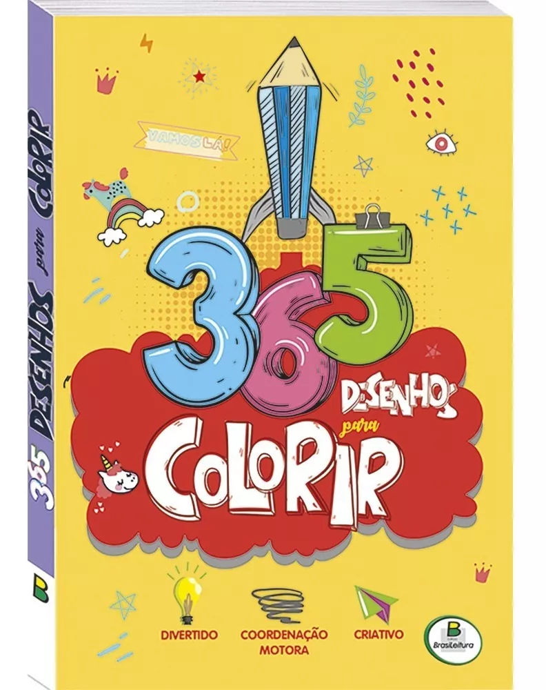 365 Desenhos Para Colorir - 288 Páginas - Brochura