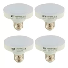 X4 Foco Led Bombilla 12w Plano Blanca E27 Lampara Empotrada