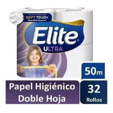 Papel Higiénico Elite 50 Mts Doble Hoja 32 Rollos