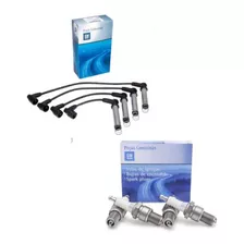 Kit 4 Vela De Ignicao + Cabo Prisma Lt 1.0 Flex 8v 2013/2019