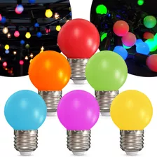 Kit 30 Lâmpadas Bolinhas Led 1w Colorida 110v Ou 220v Cor Da Luz Cores