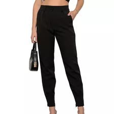 Calça Modelo Alfaiataria Cenoura Elegante Feminina Moderna 