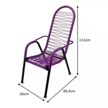 Cadeira De Varanda De Área Cadeira De Fio Colorido Marron Cor Roxo