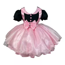 Vestido Mundo Bita Chefinha Minnie Circo Luxo Rosa Menina