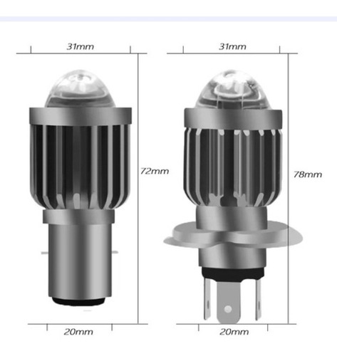 Foco Ba20d H4 Led Moto Lupa Blanco Amarillo Ojo De ngel Csp Foto 10