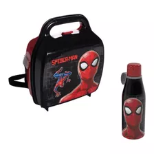 Kit Lancheira Homem Aranha + Garrafinha Infantil De Agua