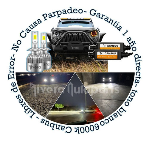 Ep Bulbo Led Tipo Xenon Libre Error H7 Baja Xg350 2002 Foto 2