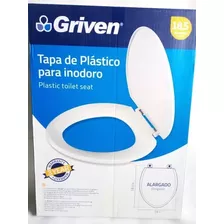 Tapa Asiento Sanitario Poceta 18.5 Blanco Alargado Griven