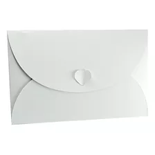 50 Envelopes 10x15cm Kraft Branco Para Convite Eventos