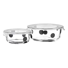 Kate Spade Deco Dot Juego De Almacenamiento De Alimentos Red