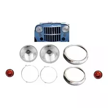 Kit Opticas Retenes Faros Aros P/ Ika Jeep Estanciera