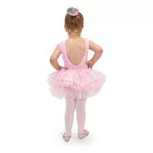 Fantasia Infantil Bailarina + Tutu Rosa Lacinho Frete Grátis