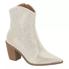 Bota Western Vizzano Country Bico Fino Texana Strass Trend