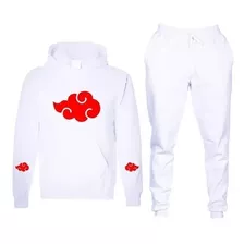 Conjunto Moletom Nuvem Akatsuki Vermelho Serie Manga Japonês