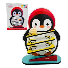 Rolando Bolinha Com Pinguim Babebi Brinquedo Educativo Bebê