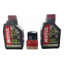 Oleo Motul 5100 15w50 2l + Filtro Oleo Bmw G310/gs Troca Oil