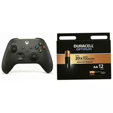 Control Inalámbrico Xbox Carbon Black + 12 Pilas Aa