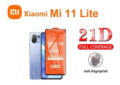 Vidrio Templado Full Completo 21 D Para Xiaomi Mi 11 Lite