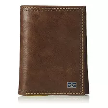 Dockers Cartera Triple Para Hombre, 100 % Piel Revestida, Ca