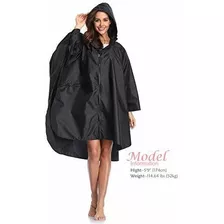 Impermeable Tipo Poncho Para Lluvia Capucha Bolsillo