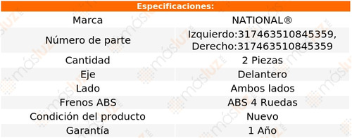 2- Mazas Delanteras Nissan Platina 2002/2008 National Foto 3